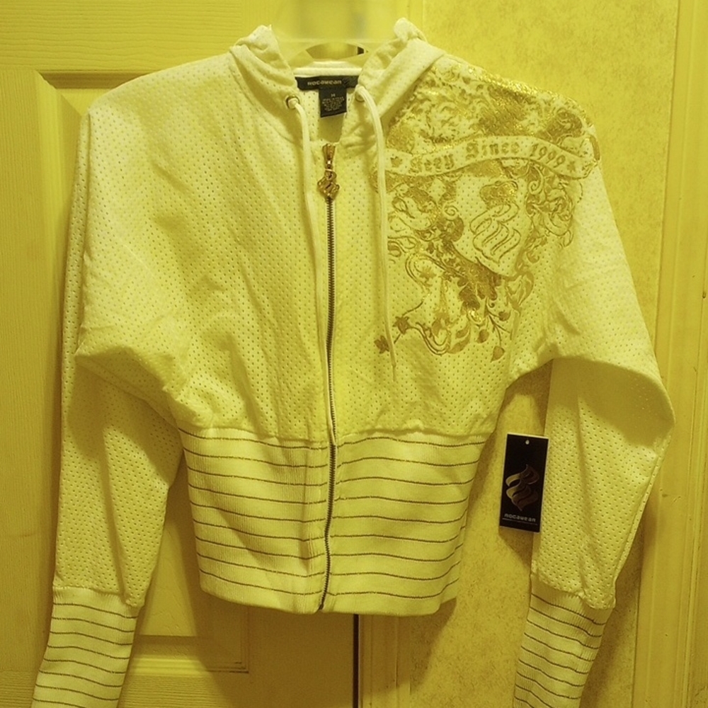 Rocawear White and Gold Women's Jacket